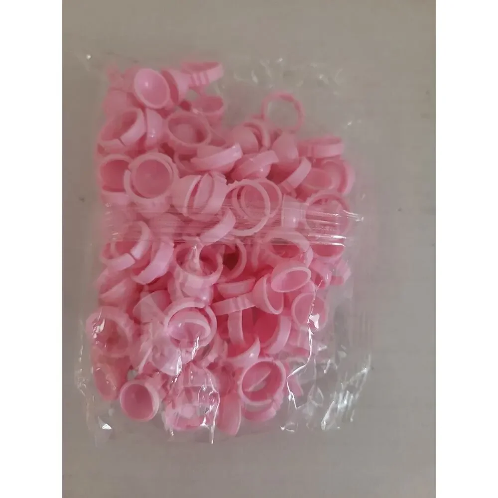 Eyelash Glue Rings 100PCS‎ Lash Glue Holder Pallet for Lash Extension